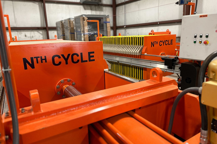 Nth Cycle’s modular refining system called “The Oyster” recovers critical metals from batteries.